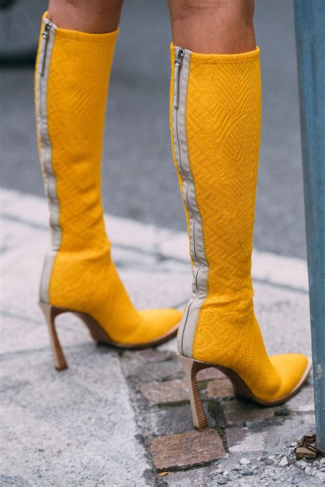 fendi yellow heels|Fendi heeled boots.